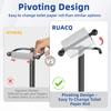 RUACQ Toilet Paper Holder Stand, Bathroom Toilet Paper Roll Holder Free Standing, Toilet Tissue Holder Stand with Post Pivoting Design, Stable