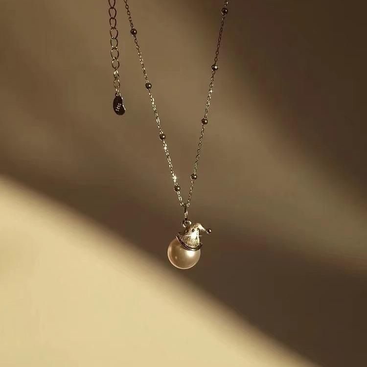 Imitation Pearl Necklace, Women's Autumn and Winter Light Luxury, Niche High-end Sweater Chain, New Popular Item, Girlfriend Gift