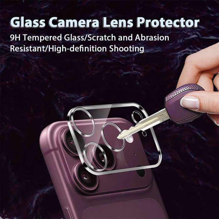 3x Verre Trempé Caméra Arrière pour iPhone 18 Pro Max, Protection Antichoc Rigide 9H