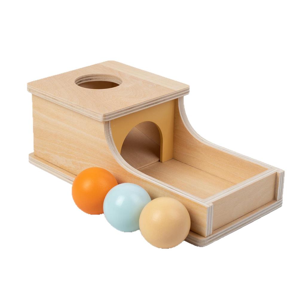 Montessori Holzspielzeug: Frühe Bildung Entwicklungsbox mit runder Schublade für Kinder