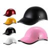 Open Face Motorcycle Helmet Durable Plastic Pink Baseball Cap Half Helmet Women E-Bike Retro Bicycle Electric Scooter Safety Hat