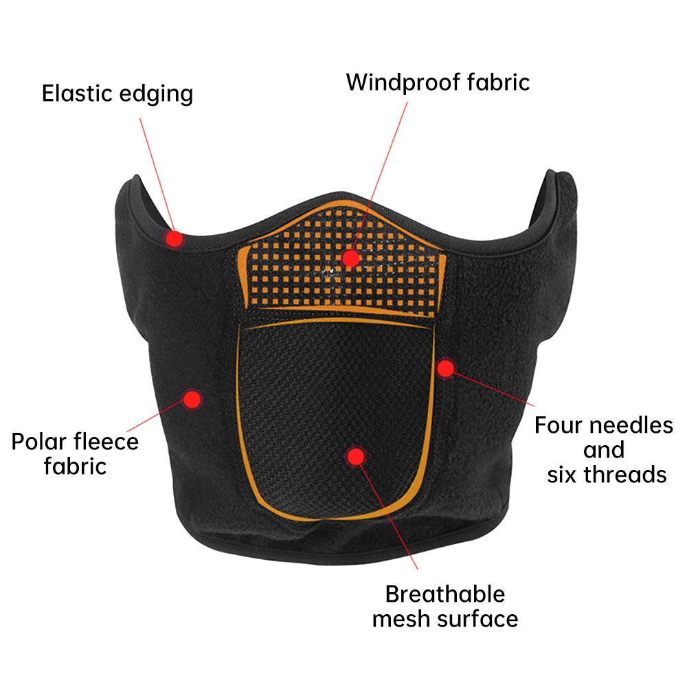 Fashion Winter Thermal Fleece Balaclava Full Face Mask Skiing Hat Bandana Hat Windproof Snowboard Scarves Women's Men Helmet Cap