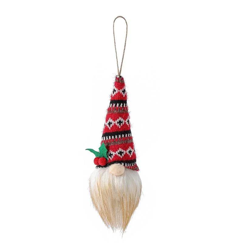 Christmas Home Party Decorative Supplies Glow Dwarf Ornament Christmas Tree Pendant Faceless Plush Doll New Year Creative Gifts