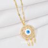 Devil'S Eye Necklace Women'S Personality Trendy Versatile Zircon Pendant Delicate Clavicle Chain