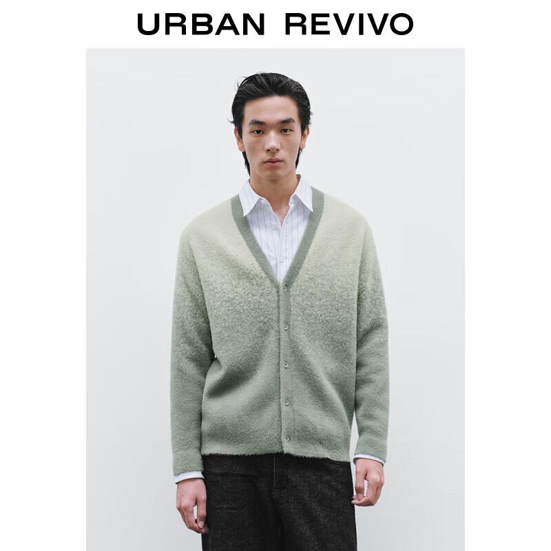 

UR Men s Gradient Plush V-Neck Knit Cardigan S
