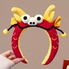 Cartoon Funny Hair Hoop God of Wealth Face Washing Hair Hoop New Year Plush Headband  Children