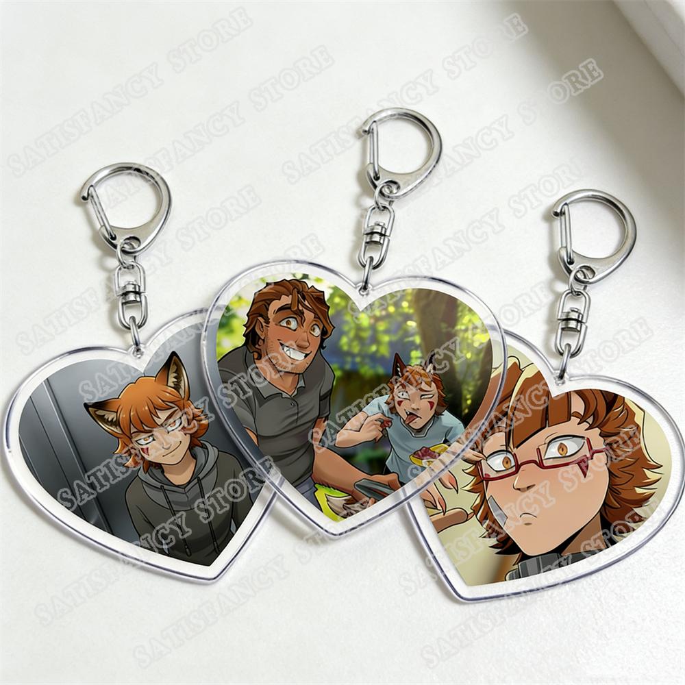 YKMET Game Love Boyfriend To Death Heart Shape Keychain for Accessories Pet Strade Ren Keyring Jewelry Friends Fans Gamers Gifts