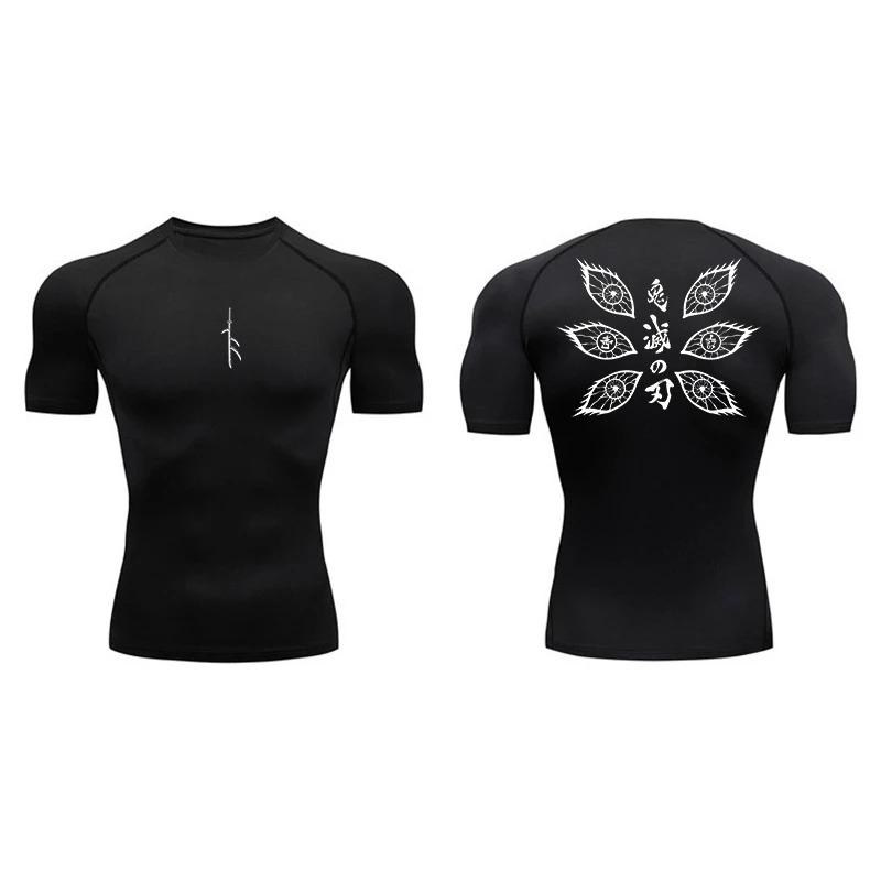 Compression Shirt for Men Gym Workout Running T-Shirt Tees Tops Athletic Quick Dry Baselayer Activewear Elastic Sweat Absorbing Tight Fit