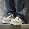 Fashion Retro Men's Thick-Soled Lace-Up Casual Shoe  Comfortable And Anti -Slip Oxford Shoe  Round -Toed Classic Height-Increasing Shoes