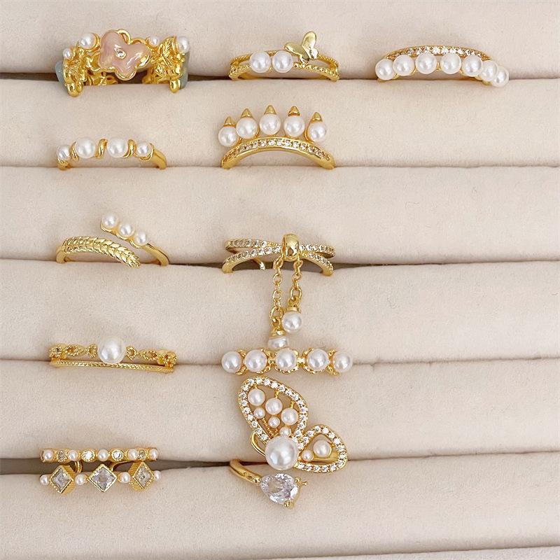 Medieval Gold High-End Sense Elegant Fashion Open Ring Cold Wind Light Luxury Geometric Index Finger Ring Female