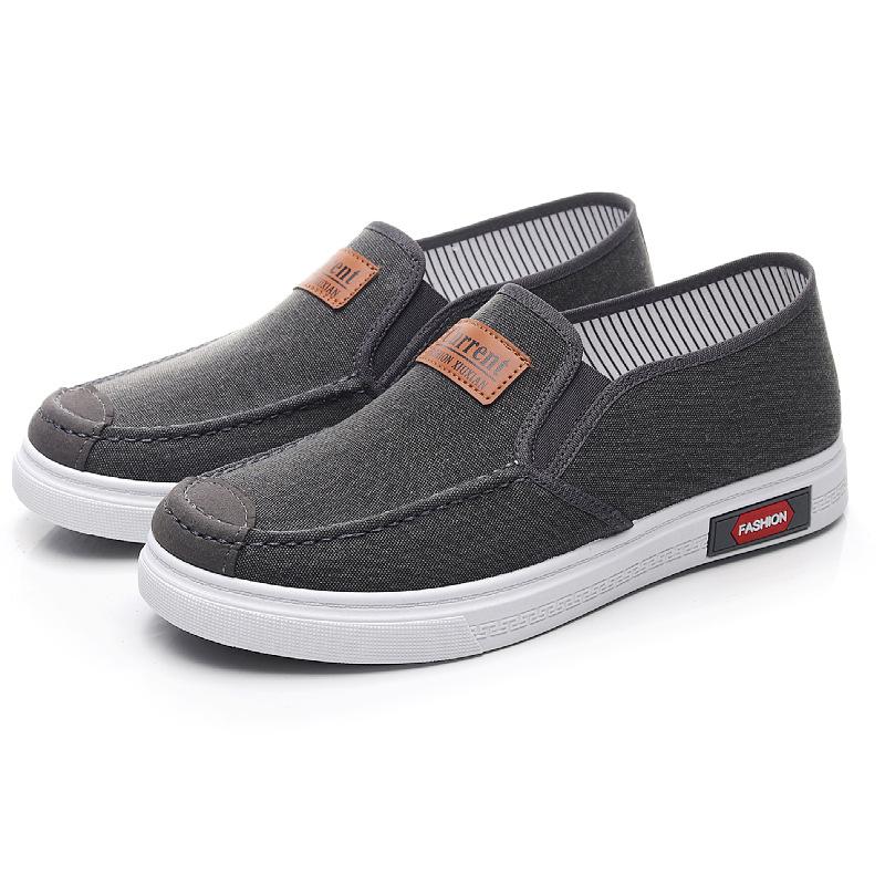Cloth Shoes Men's Canvas Shoes Men's Shoes Low-top One-pedal Spring and Summer Casual Shoes Board Shoes Non-slip Comfortable Work Shoes