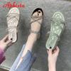 Aphixta New Crystals Sandals Women Shiny Rhinestones Summer Beach Female Flip Flops Glittering Slippers Lady Bling Shoes