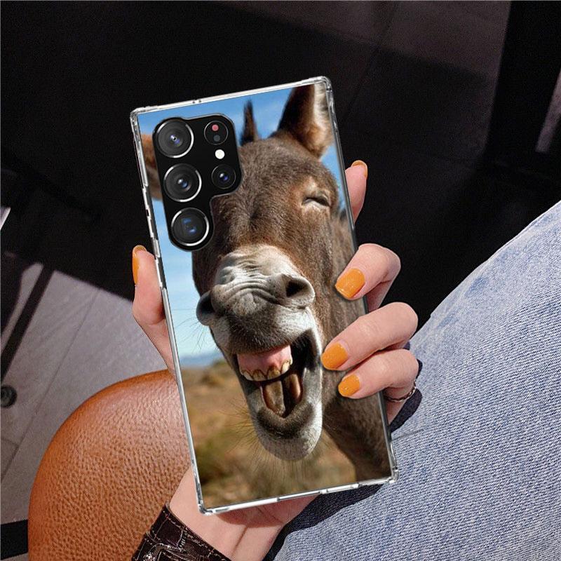 Lustige Esel Handyhülle Für Samsung Galaxy S24 S25 Edge S26 Ultra S23 S22 S21 Plus S20 FE + Personalisierte Druckabdeckung Galaxy S24