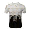 3D Digital Printing T-Shirt Teen Men's Short Sleeve Top Versatile Breathable