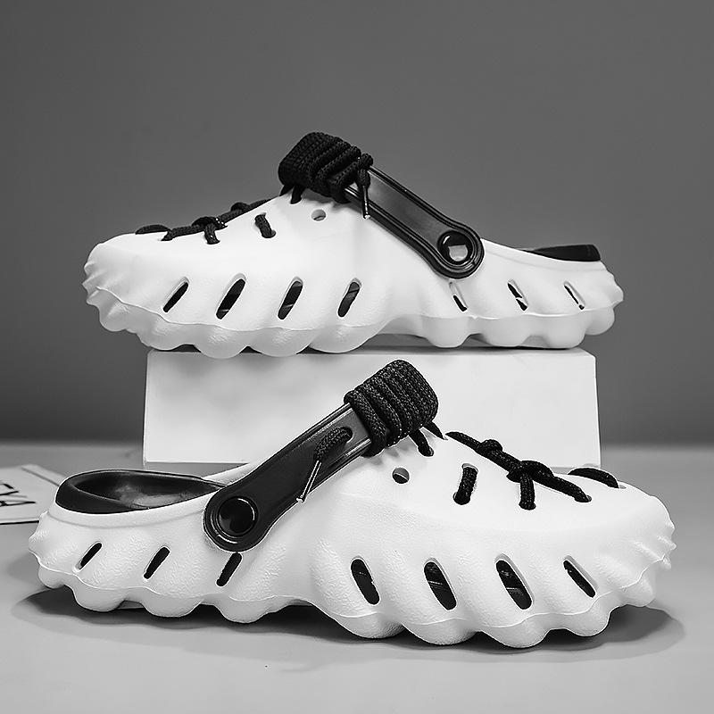 Men's Summer Non-Slip Coconut Sandals - Dual-Use for Outdoor Sports and Driving, Beach-Ready Slippers.