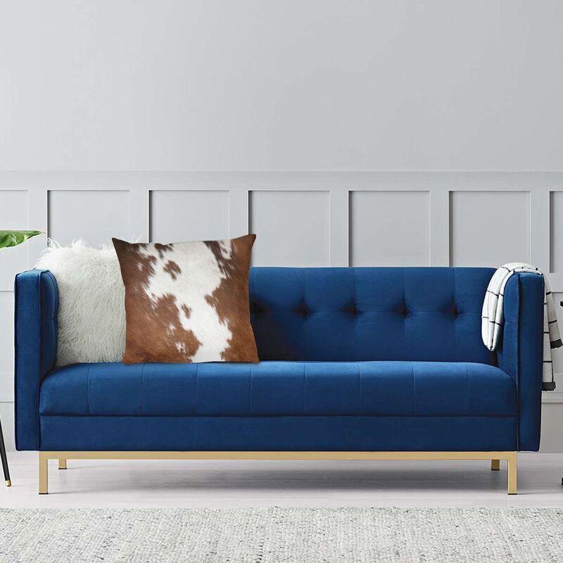 Nordic Cow Hide Spotted Skin Rindsleder Kissenbezug für Sofa, bedrucktes Polyester, Tierleder, Dekokissenbezug, Dekoration