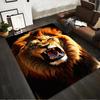 Realistic Roaring Lion Print Soft Carpet for Living Room Decor Suitable for Use As an Anti-slip for Living Room Bedroom Sofas