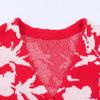 U Cross European Style 2026 Fashion Jacquard V-Neck Women's Knit Cardigan