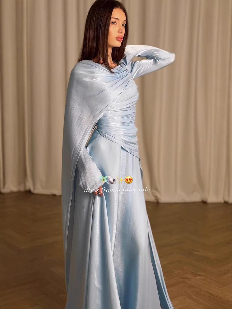Europese & Amerikaanse Elegante Sprookjes Lentejurk - Maxi met Lange Mouwen en Zacht, Vloeiend Design