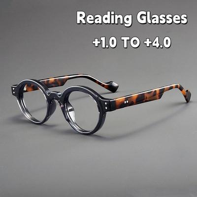 Anti-blue Light Circular Reading Glasses European and American Retro Small Frame Presbyopia Glasses