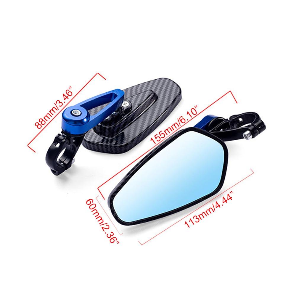 Motorcycle Rearview Mirror Carbon Fiber Pattern Handlebar Mirror Modified Inverted Rear Mirror Motorbike Accessories 2024 New
