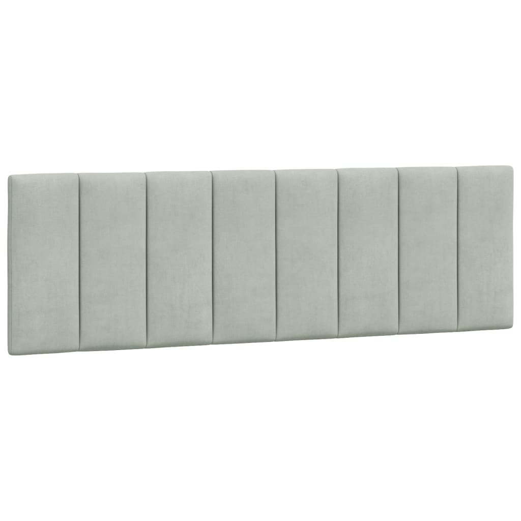 Vidaxl Bett mit Matratze, Hellgrau, 160x200 cm, Samt