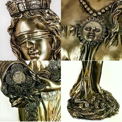Tyche Sculpture Ancient Greek Goddess Of Wealth Sculpture Statue Opening Gift Cash Register Office Lucky Decor Fortune Ornaments