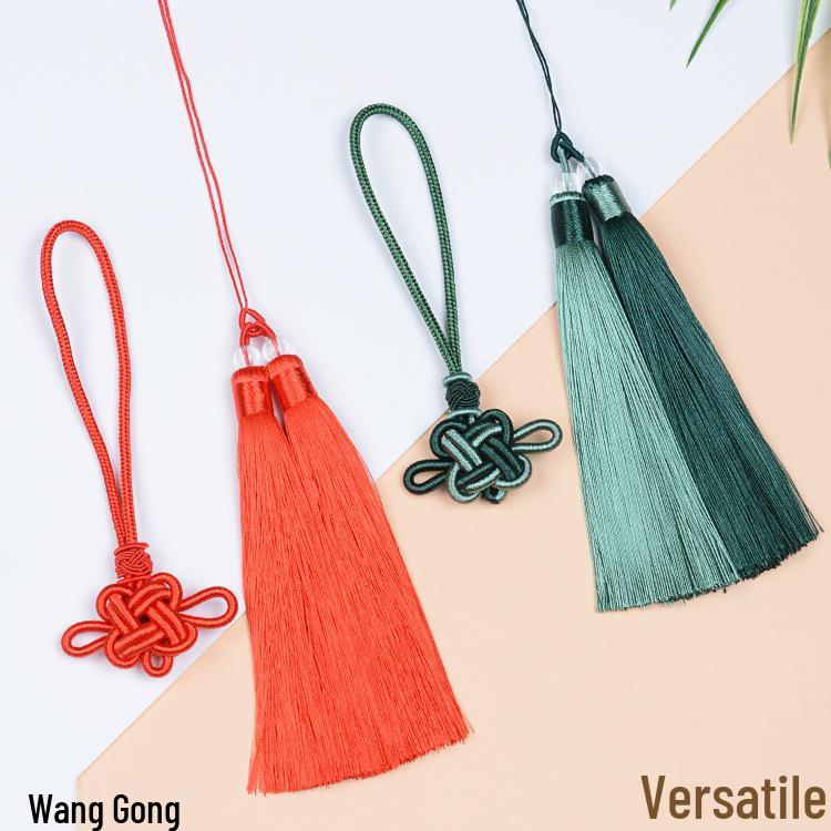 Handwoven Red Chinese Knot Tassel DIY Kit - Small Pendant