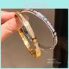 Stainless Steel Zircon Star Bangle With Elegant Design For Fashionable Women