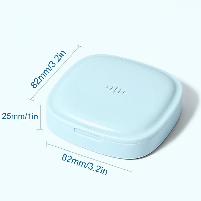 Retainer-Etui Tragbare Mundschutzbox Mundhygiene Zahnprothese Aufbewahrungsbox Zahnspangen-Box Mit Lanyard