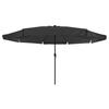 Garden Sun Umbrella Anthracite 395 x 395 x 245 cm Polyester