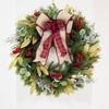 50Cm Christmas Wreath Simulation Pe Cypress Leaf Gold Butterfly Result Christmas Decorations Window Door Hanging Ring Lattice Knot