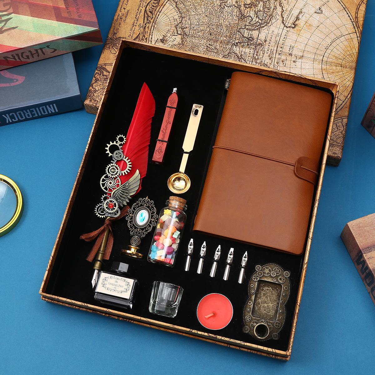 

Подарок на день рождения, Ручка для обмакивания для мальчиков, Дорожный блокнот, Подарок ручной работы, Приз, Сувенир на выпускной 0.5mm