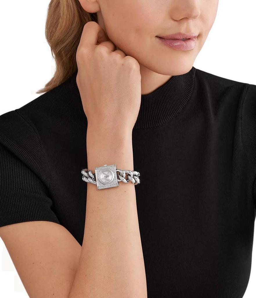 Michael Kors MK Chain Lock Three-Hand Stainless Steel Watch