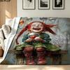 1PC Pippi Longstocking Custom Name Patterned Flannel Blanket Suitable For All Seasons for Home Decor Warmth and Comfort Gifts Holiday Present