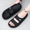 Mens Summer Thick Soled Home Soft Soled Anti Slip Sports Trendy Beach Slingback Sandals Breathable Hole Shoes Outdoor Beach Casu