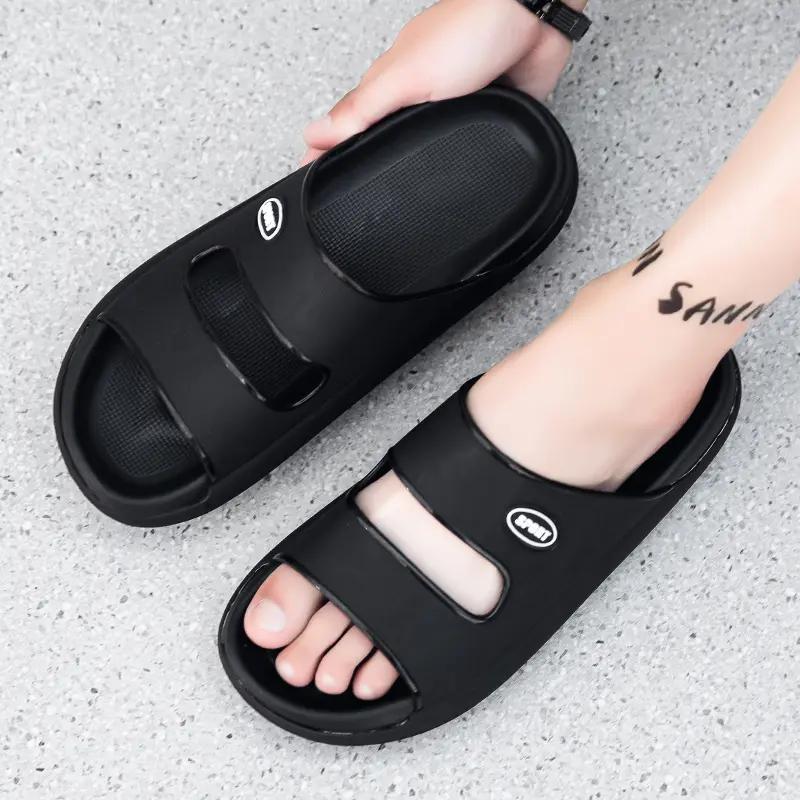 Mens Summer Thick Soled Home Soft Soled Anti Slip Sports Trendy Beach Slingback Sandals Breathable Hole Shoes Outdoor Beach Casu