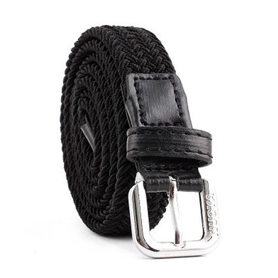 Men Women Casual Knitted Pin Buckle Belt Woven Canvas Elastic Stretch Belts Plain Webbing