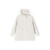 Heritage Series Solid Color Zipper Hooded Mid-Length Sports Jacket Women Jackets Light-Gray F11W418705F-GY