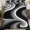 Gray Black Red Swirl Duvet Cover Set King Trippy Stripe Geometric Bedding Set Microfiber Farmhouse Abstract Geometry Quilt Cover