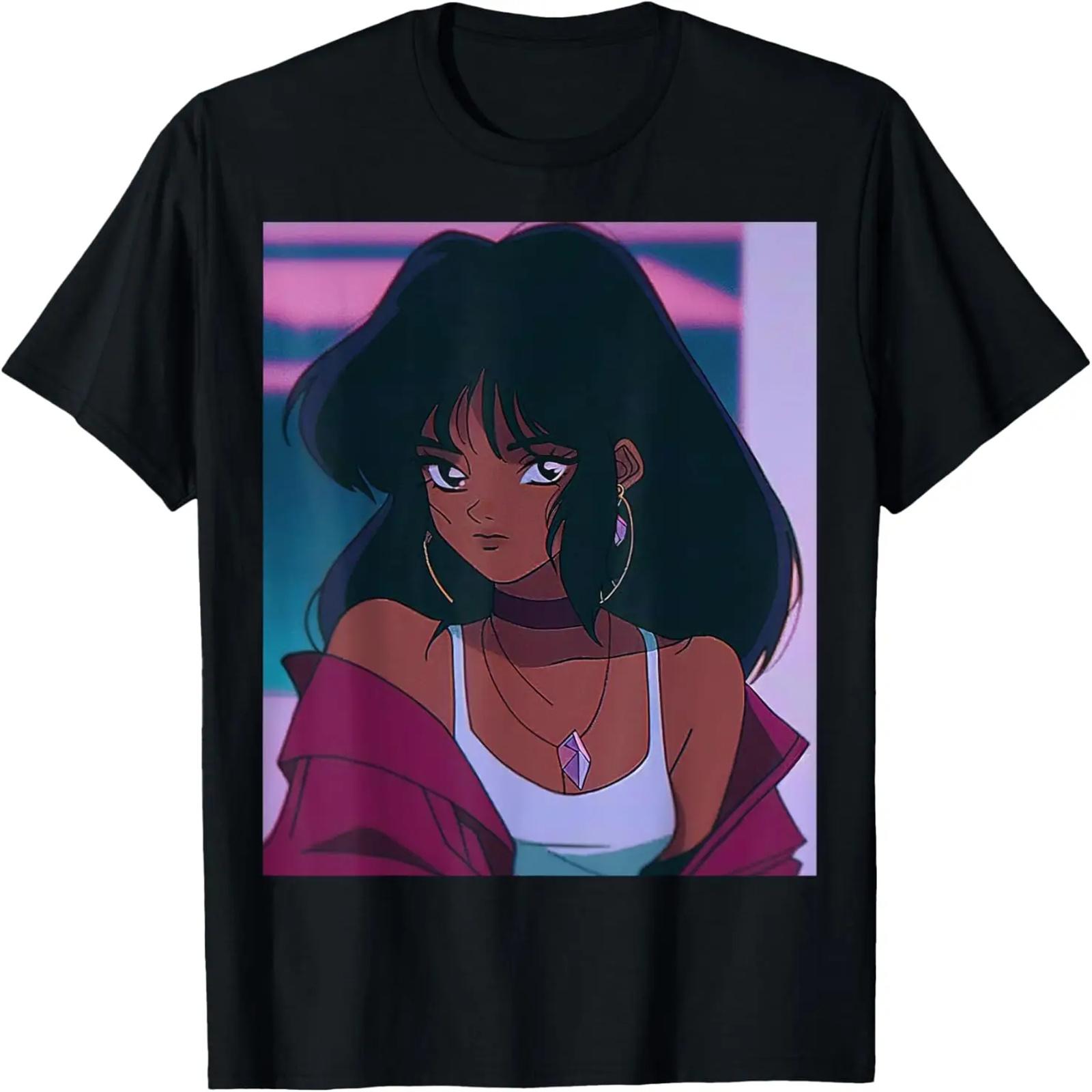 Афро Аниме Эстетика Ретро 80-х Футболка S