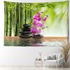 Morning Glory Stone Bamboo Grove Tapestry Wall Hanging Simple Modern Art Landscape Hippie Home Decor Background Cloth