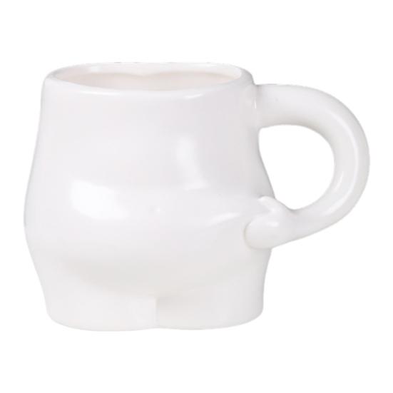 Caneca de café com barriga gorda 320ml Caneca de cerâmica fofa Engraçada feita à mão Café da manhã Xícaras de chá Novidade