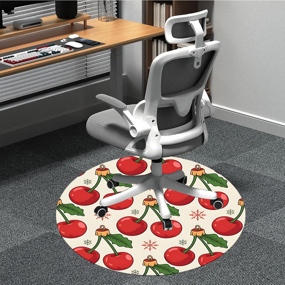

1pc Cherries Snowflakes Chair Carpet for Office - Durable, Ideal for Chair Mats, Stylish & Functional Decorative Rug yy260203069 80cm by 80cm