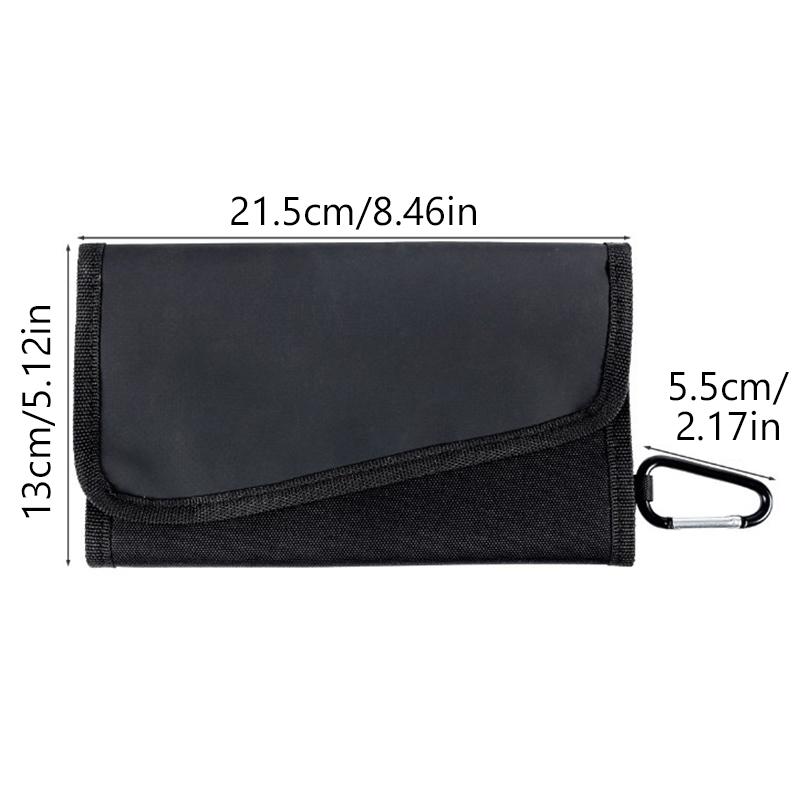 Fishing Lure Storage Wallet Waterproof Bait Bag Fishing Tackle Bag With Carabiner Soft Bait Case Fishing Rig Bag Tackleaccessory