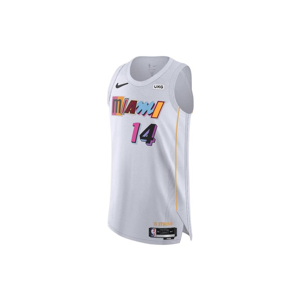 Nike Miami Heat Tyler Herro #14 City Edition Basketball Jersey Men Tops White DQ0200-101