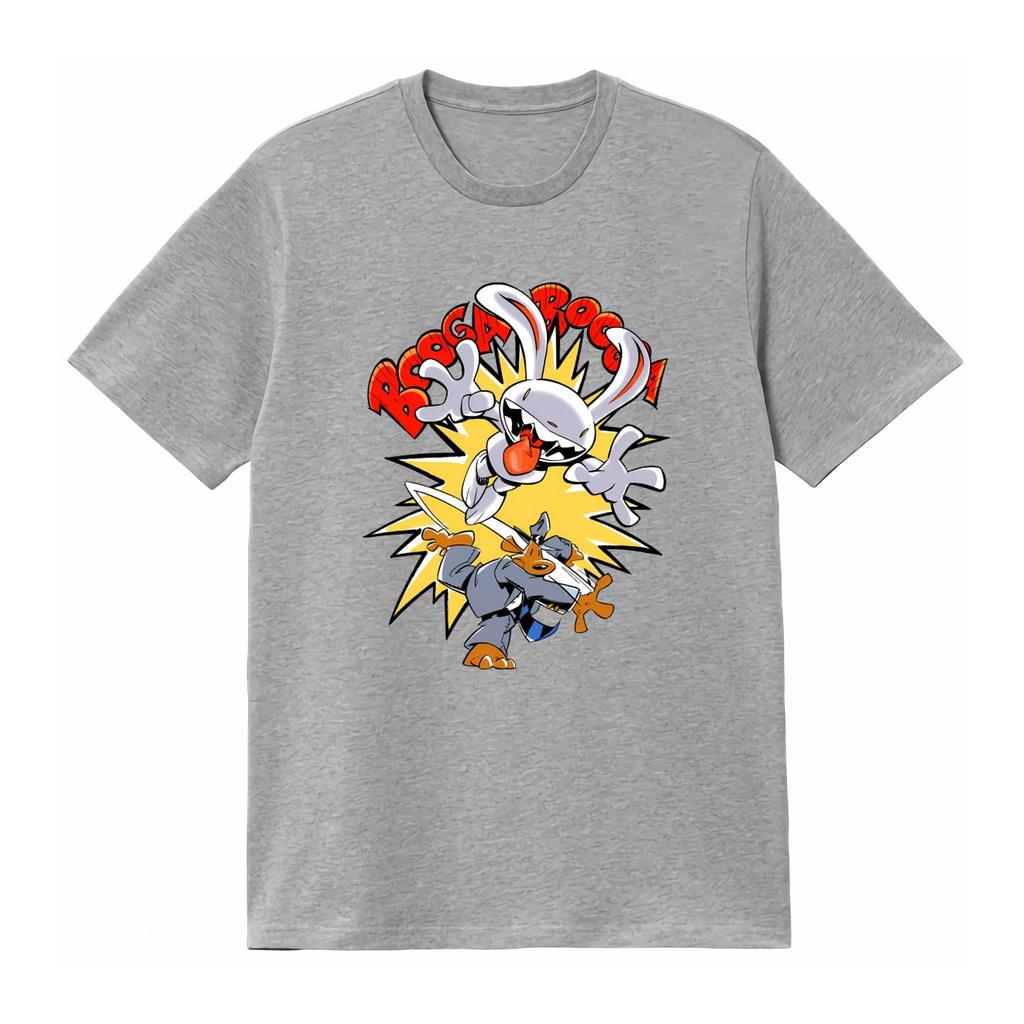 Sam and Max Retro Videogame Gaming Cartoon Print T Shirt for Vintage Top Unisexs Clothing and Womens Clothing 2026 Summer T Shirt