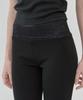 Lekim Lace Waist Leggings (Black)
