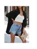Women's Oversized Button Down Blouse Long Sleeve Stand Collar Loose Casual Top with Pockets