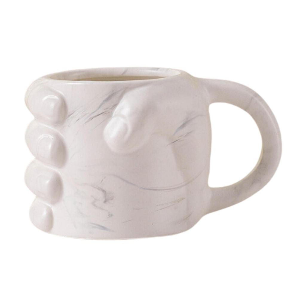 Fist Shaped Coffee Mug Ceramic 300ml Coffee Lover Gift Modern for Home Office for Men and Women Water Drinking Mug Milk Mug